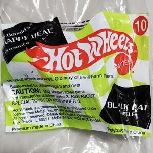 1994 McDonalds Happy Meal Hot Wheels Black Cat 10 New in Package